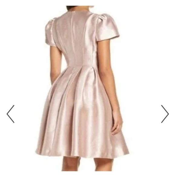 Rachel Parcell Pink Fit and Flare Jacquard Cocktail Party Dress size M - Picture 2 of 9